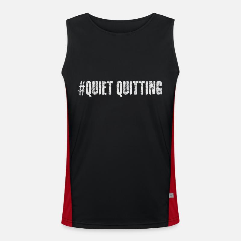 Quiet quitting Funktionelles Kontrast-Tank Top für Männer 