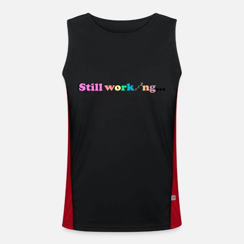 Still working Funktionelles Kontrast-Tank Top für Männer 