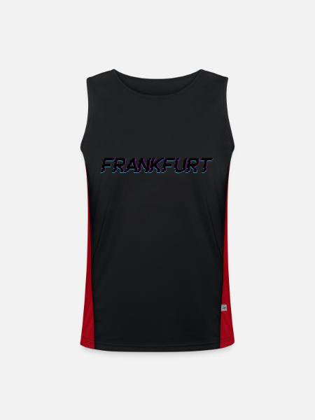 Frankfurt - Funktionelles Kontrast-Tank Top für Männer  - Schwarz/Rot