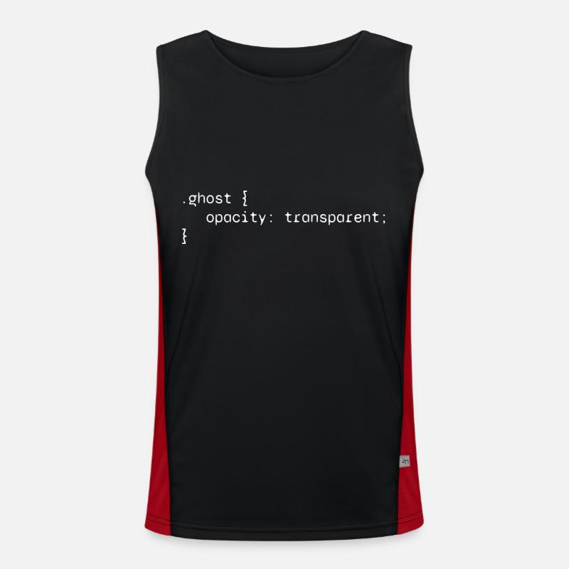 Ghost web developer funny humor Men's Functional Contrast Tank Top 