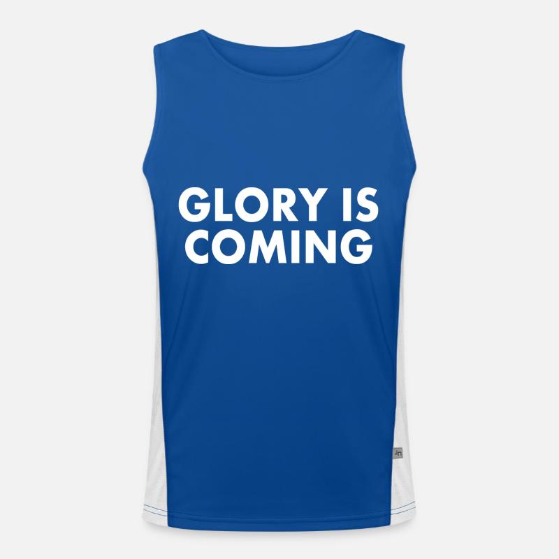 Glory is coming Funktionelles Kontrast-Tank Top für Männer 