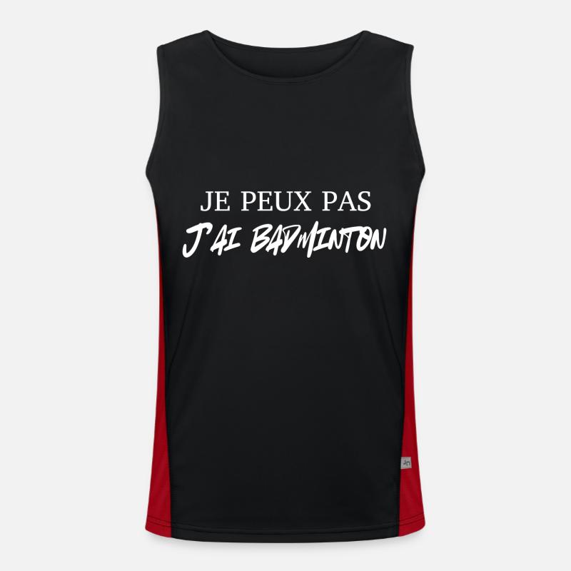 I can't I have badminton Men's Functional Contrast Tank Top 