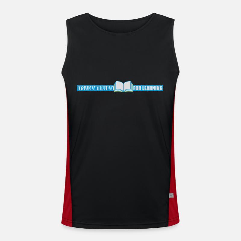 beautiful day for learning Men's Functional Contrast Tank Top 