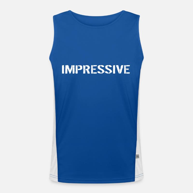 Impressive white Men's Functional Contrast Tank Top 