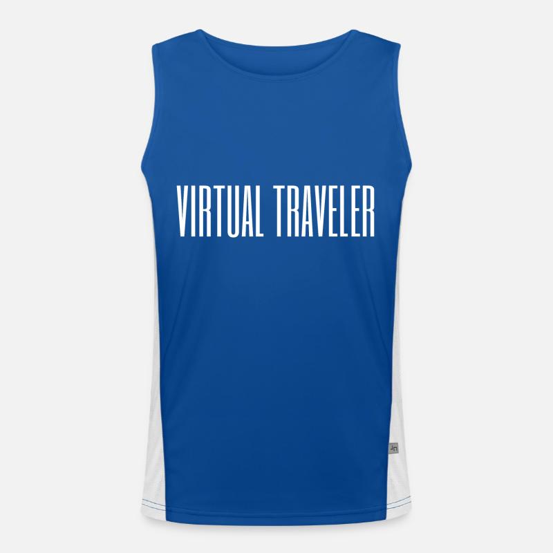 VIRTUAL TRAVELER / TECH GEEK / NERD Men's Functional Contrast Tank Top 