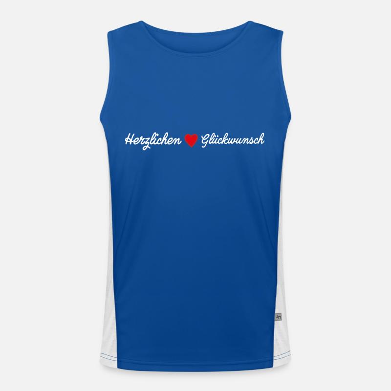 Herzlichen Glückwunsch Funktionelles Kontrast-Tank Top für Männer 