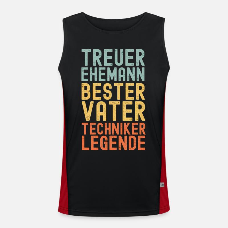 Ehemann Vater Legendärer Techniker retro vintage Funktionelles Kontrast-Tank Top für Männer 