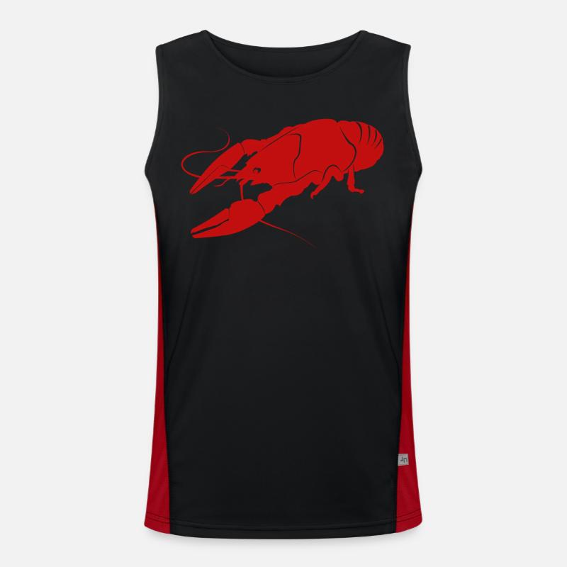 Crawfish crayfish for chefs Men's Functional Contrast Tank Top 