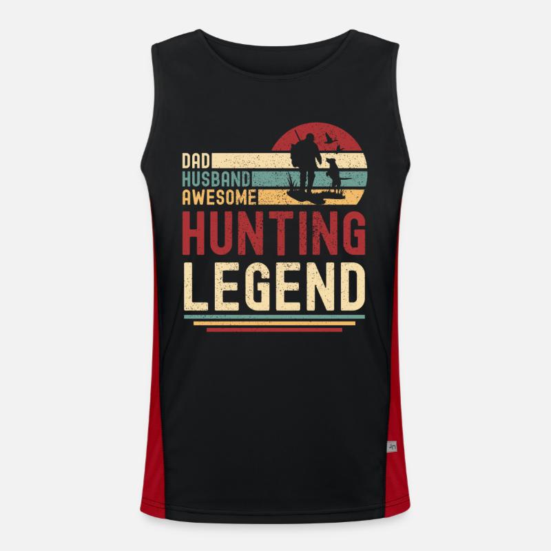Ehemann Vater Legendärer Jäger retro vintage Funktionelles Kontrast-Tank Top für Männer 