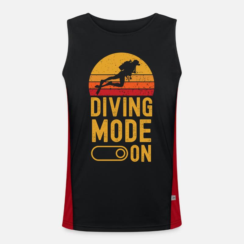 Tauchen Mode on retro vintage Funktionelles Kontrast-Tank Top für Männer 