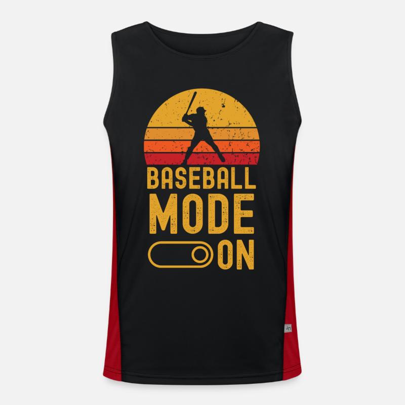 Mode baseball sur rétro vintage Débardeur respirant contrasté Homme 