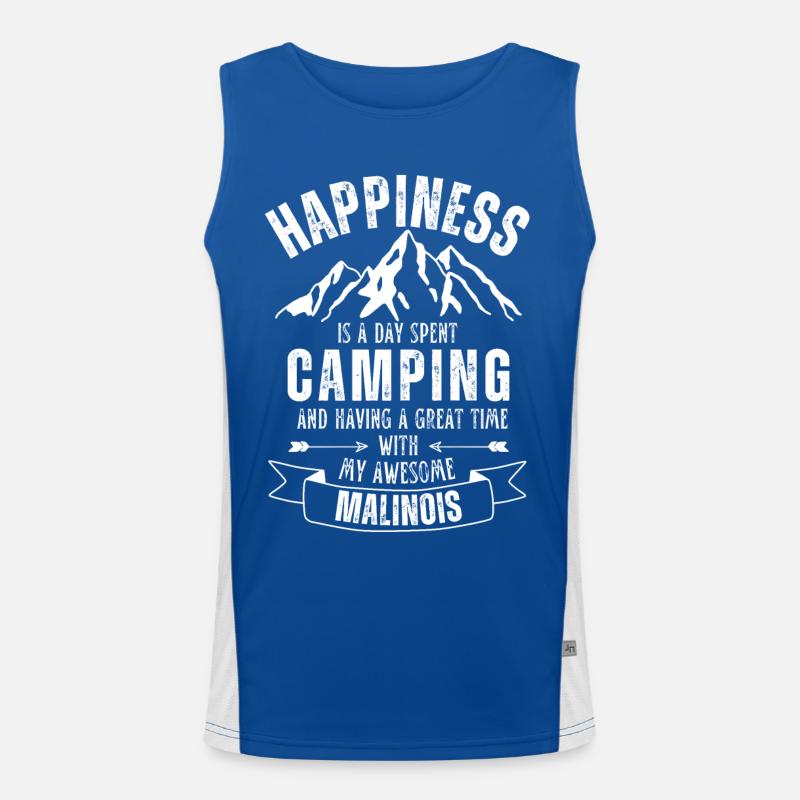 Camping and Malinois Men's Functional Contrast Tank Top 