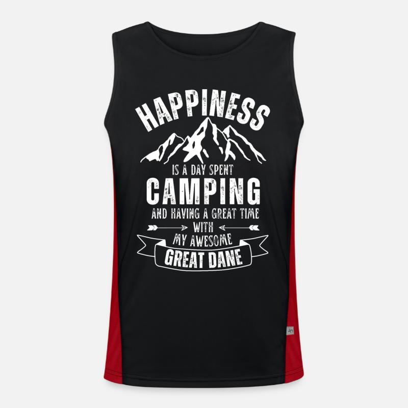 Camping and Great Dane Men's Functional Contrast Tank Top 