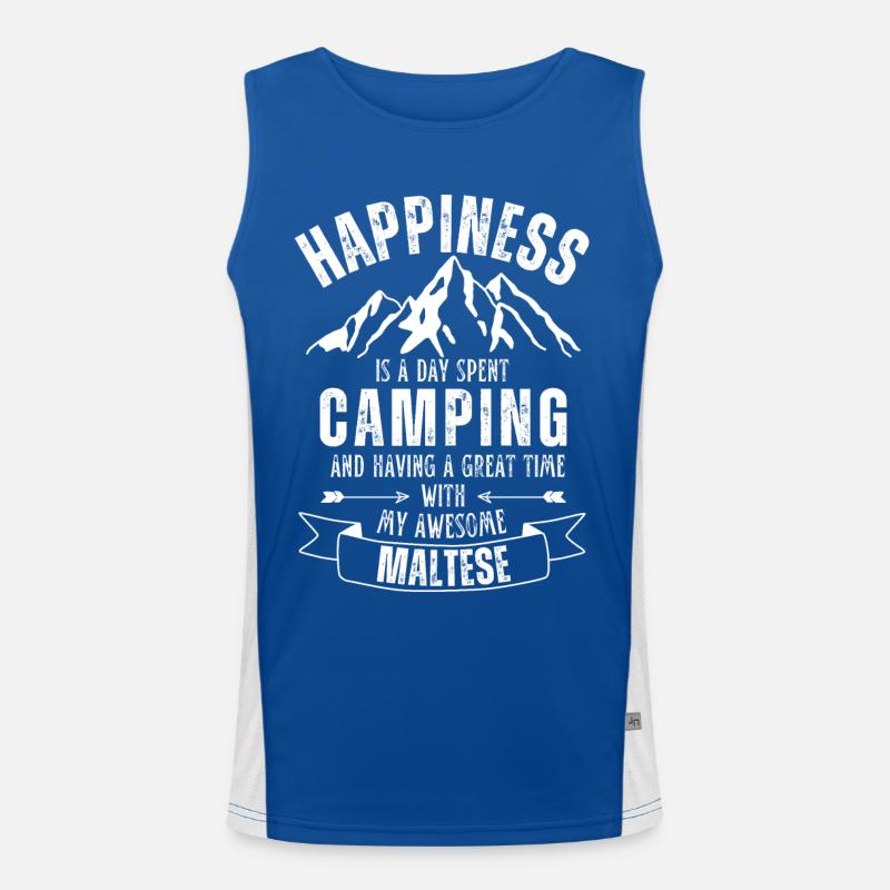 Camping and Maltese Men's Functional Contrast Tank Top 