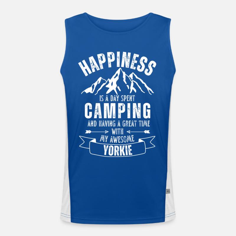 Camping et Yorkshire Terriers Débardeur respirant contrasté Homme 