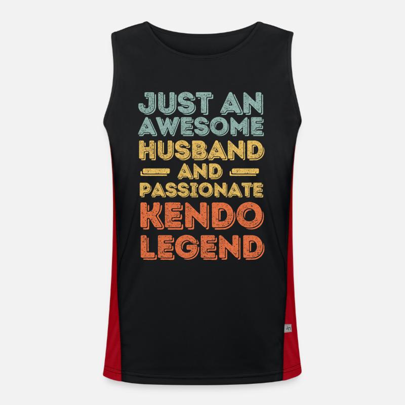 Ehemann Kendo retro Funktionelles Kontrast-Tank Top für Männer 