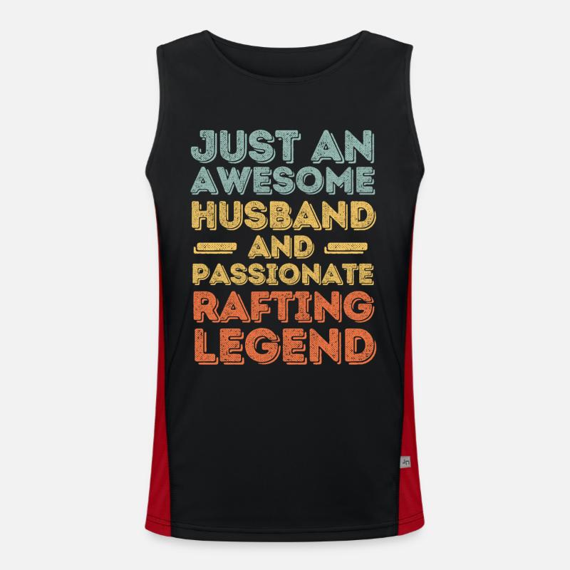 Ehemann Rafting retro Funktionelles Kontrast-Tank Top für Männer 