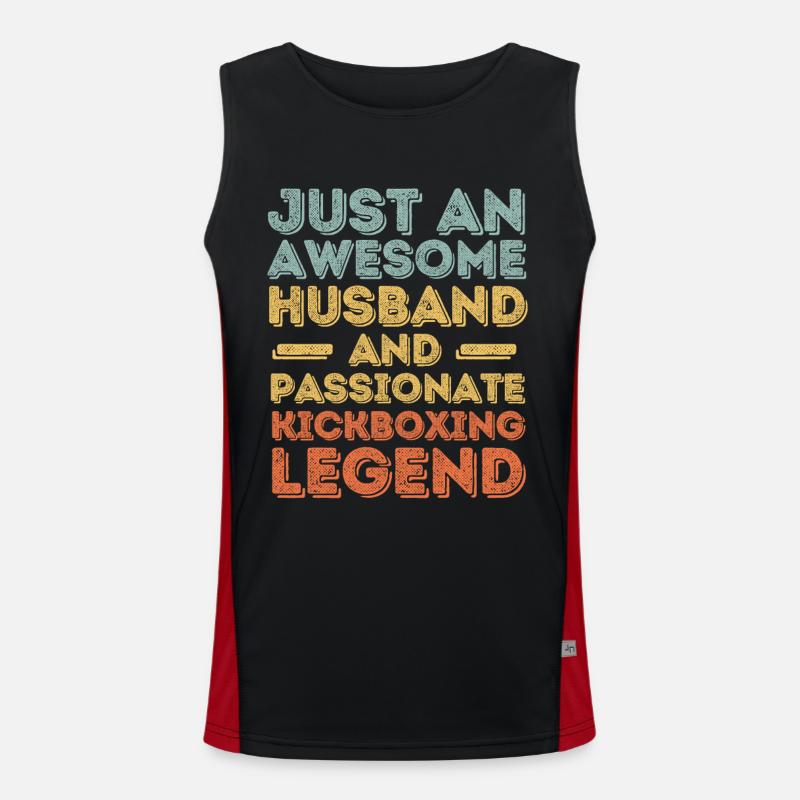 Husband Kickboxing retro Men's Functional Contrast Tank Top 