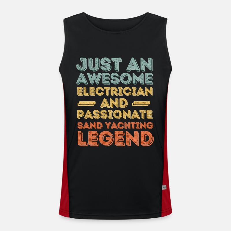 Electrician sand sails retro Men's Functional Contrast Tank Top 