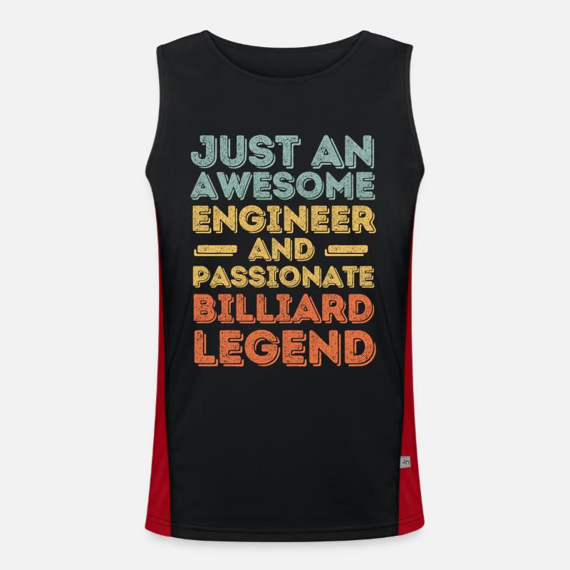 Ingenieur Billard retro Funktionelles Kontrast-Tank Top für Männer 