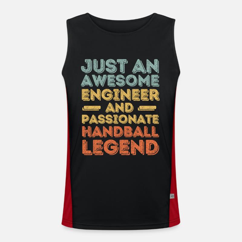 Engineer handball retro Men's Functional Contrast Tank Top 