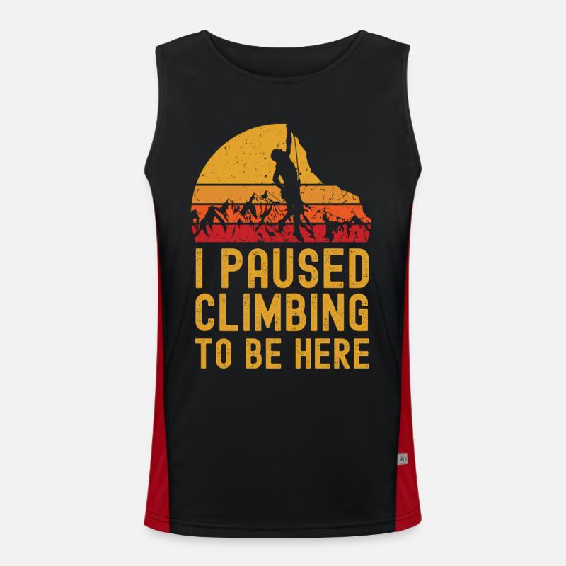 Klettern retro vintage Funktionelles Kontrast-Tank Top für Männer 
