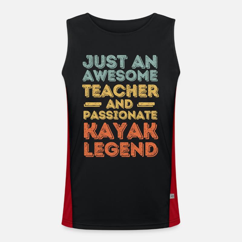 Teacher Kayak retro Men's Functional Contrast Tank Top 