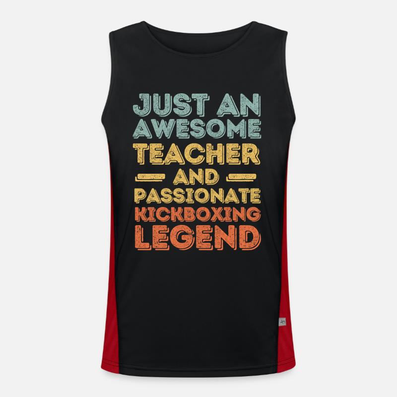Teacher Kickboxing retro Men's Functional Contrast Tank Top 