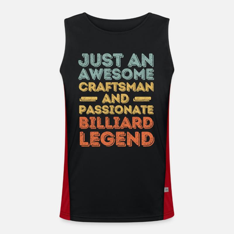 Handwerker Billard retro Funktionelles Kontrast-Tank Top für Männer 