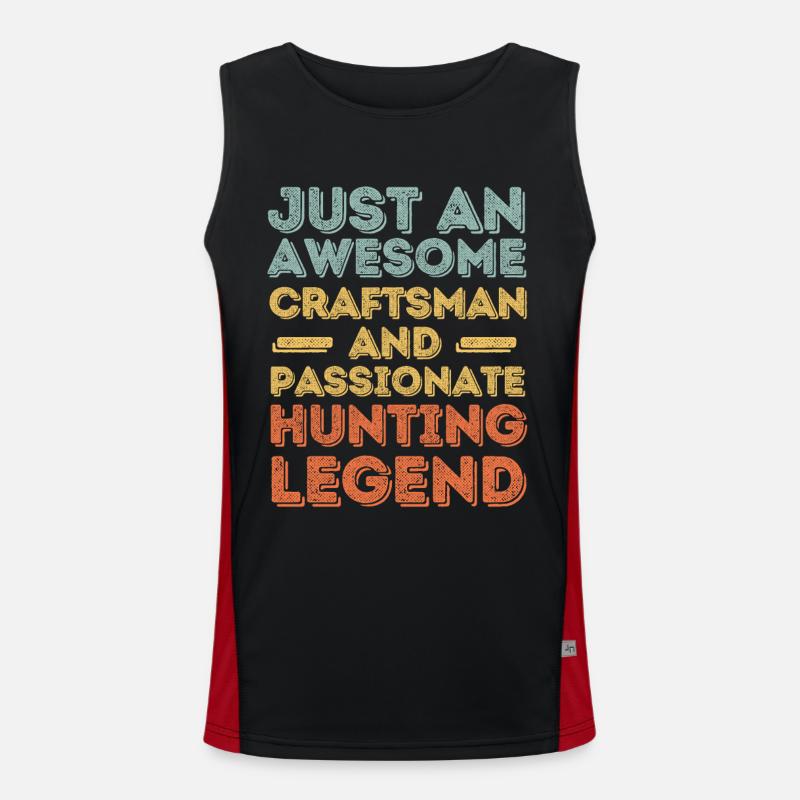 Handwerker Jagen retro Funktionelles Kontrast-Tank Top für Männer 