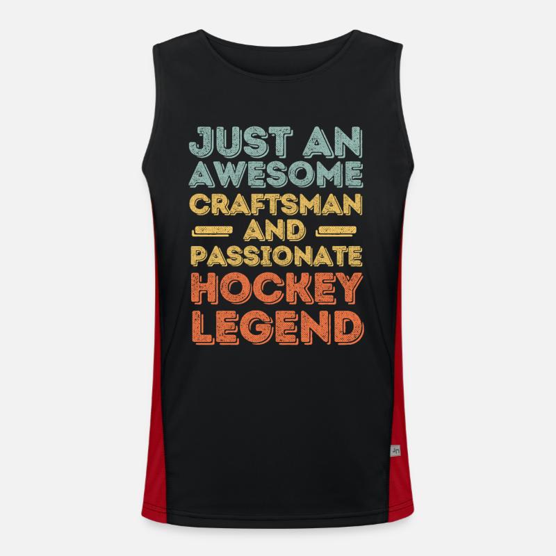 Handwerker Hockey retro Funktionelles Kontrast-Tank Top für Männer 