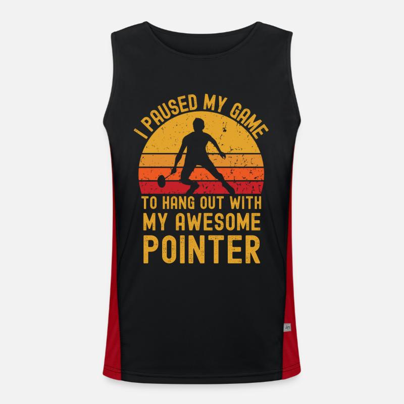 Badminton and Pointer Men's Functional Contrast Tank Top 