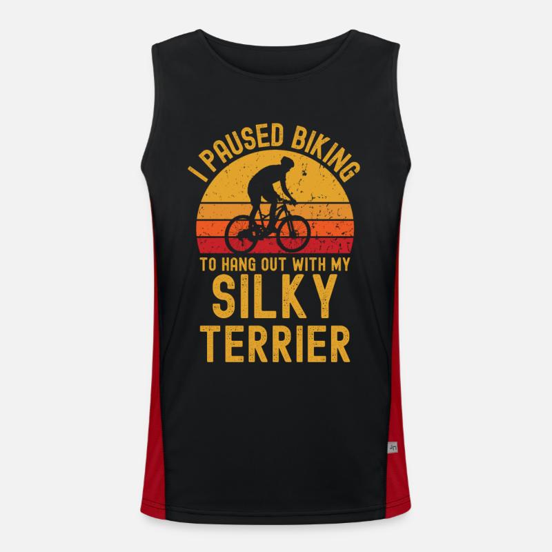 Cyclisme et Silky Terrier Débardeur respirant contrasté Homme 