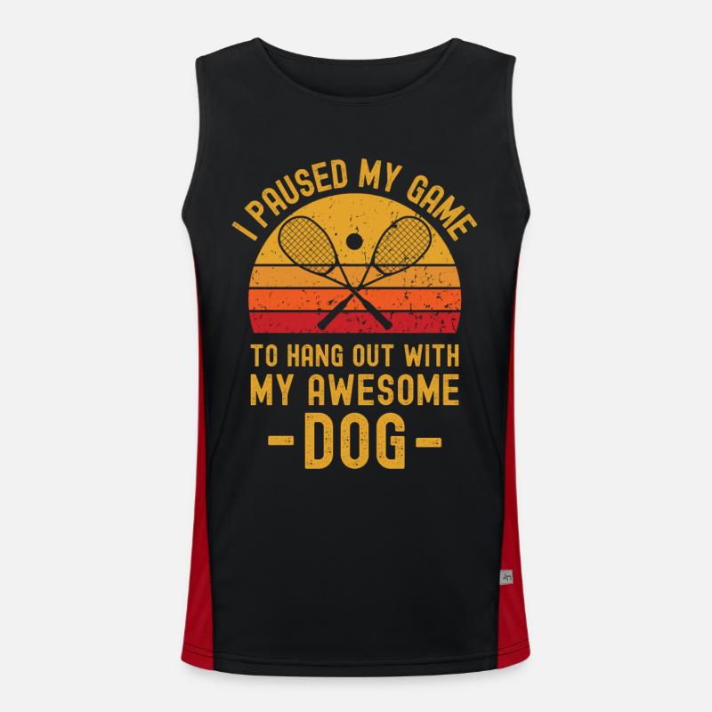 Squash and dog Men's Functional Contrast Tank Top 