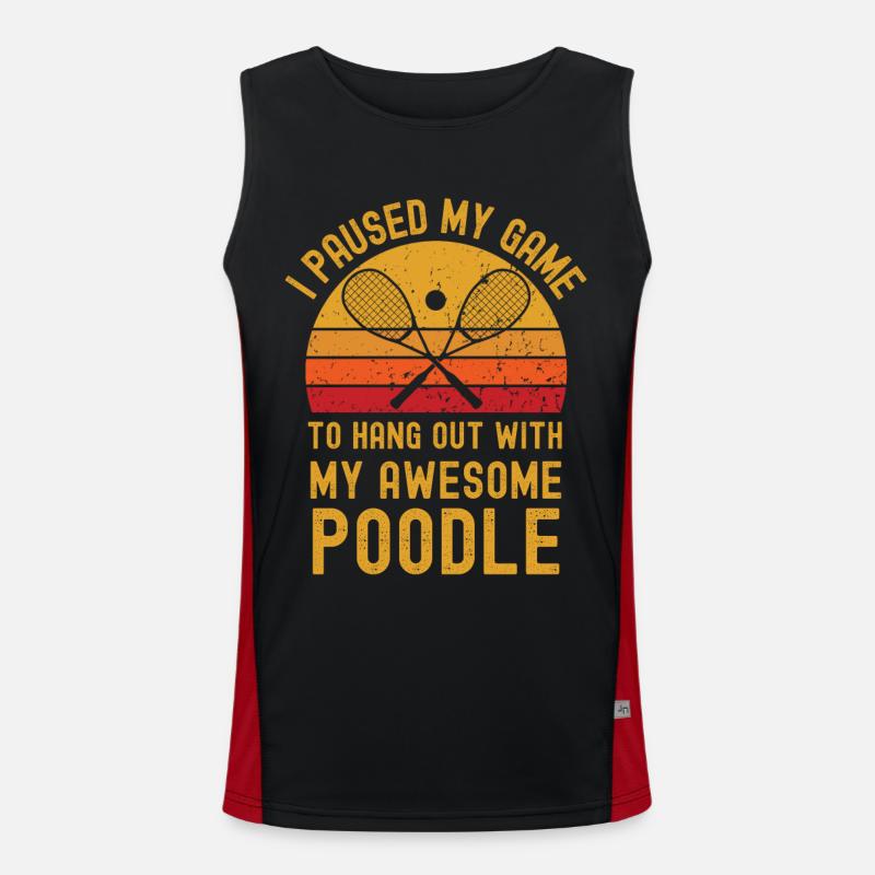 Squash und Pudel Funktionelles Kontrast-Tank Top für Männer 