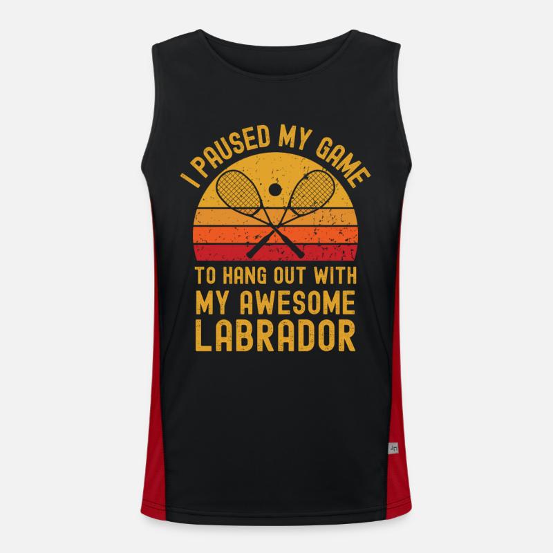 Squash and Labrador Men's Functional Contrast Tank Top 