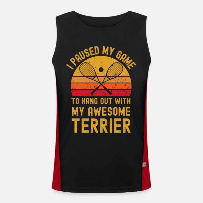 Squash und Terrier Funktionelles Kontrast-Tank Top für Männer 