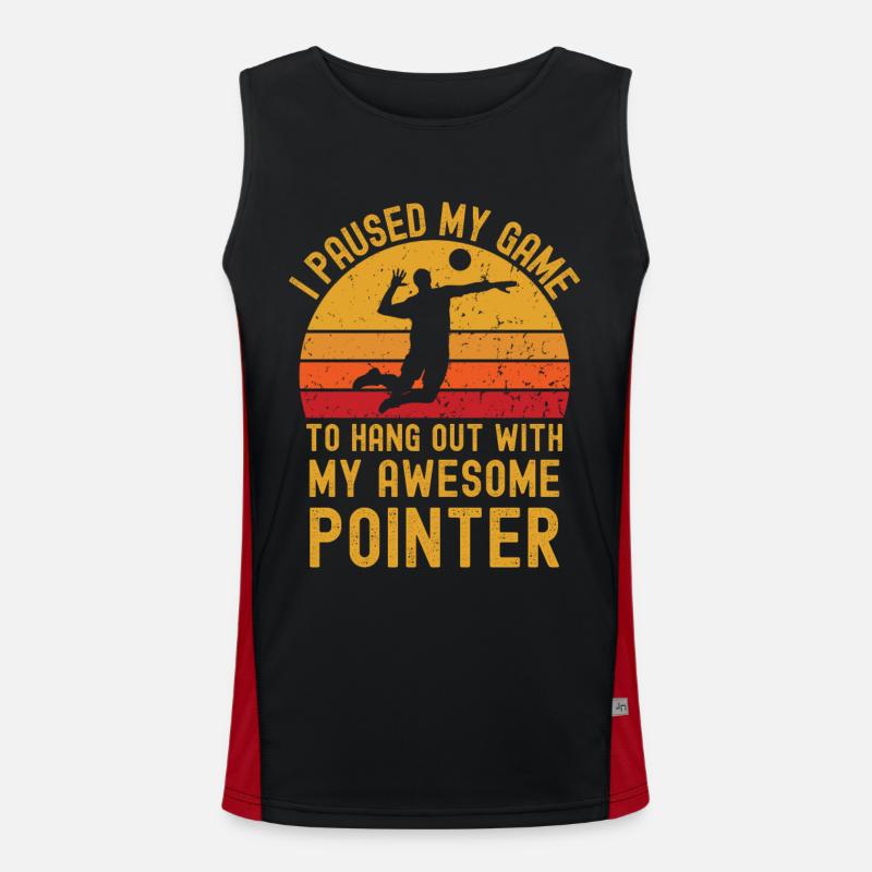 Volleyball and Pointer Men's Functional Contrast Tank Top 