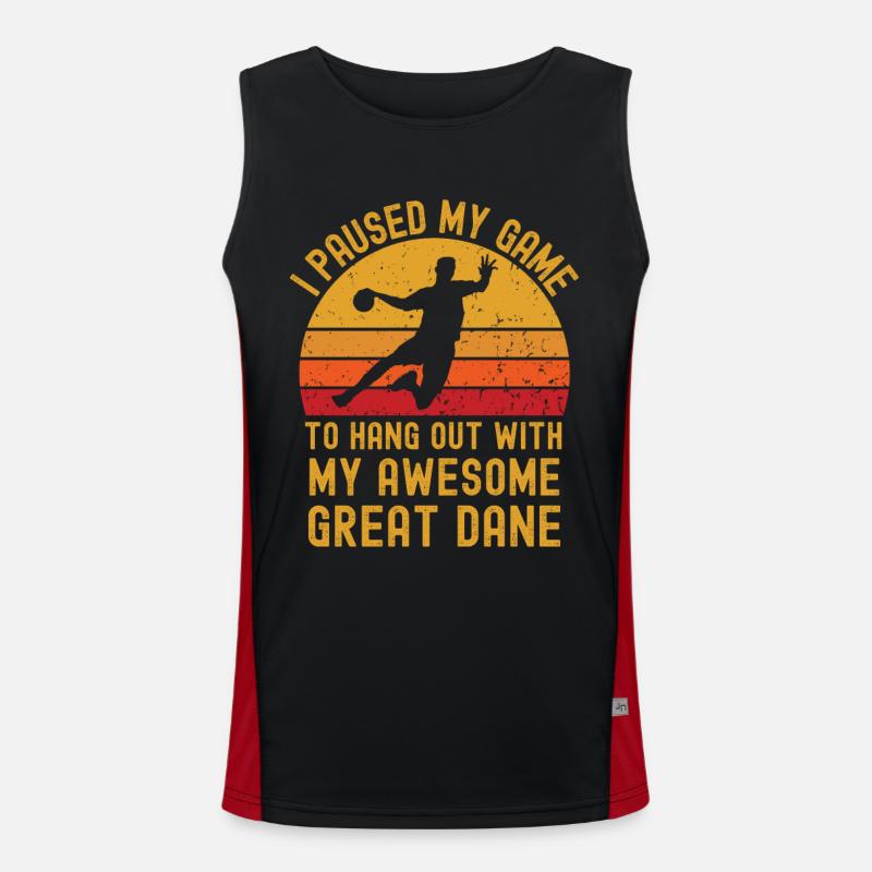 Handball and Great Dane Men's Functional Contrast Tank Top 