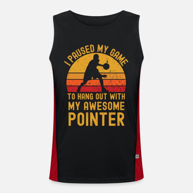Basketball and Pointer Men's Functional Contrast Tank Top 