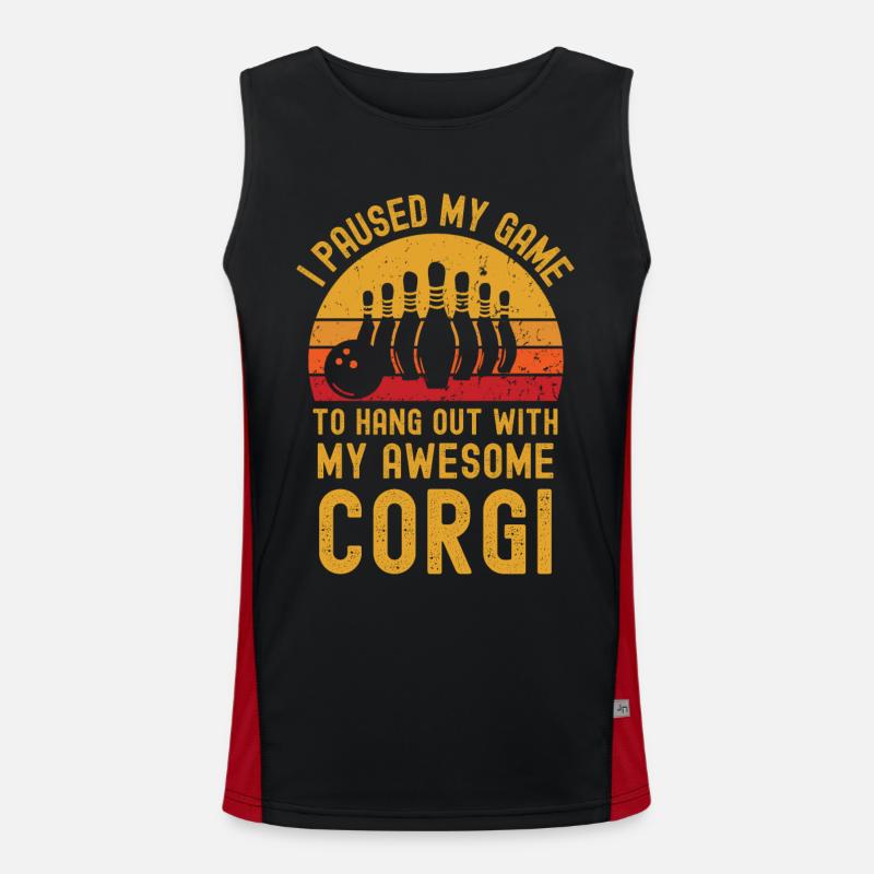 Bowling et Corgi Débardeur respirant contrasté Homme 