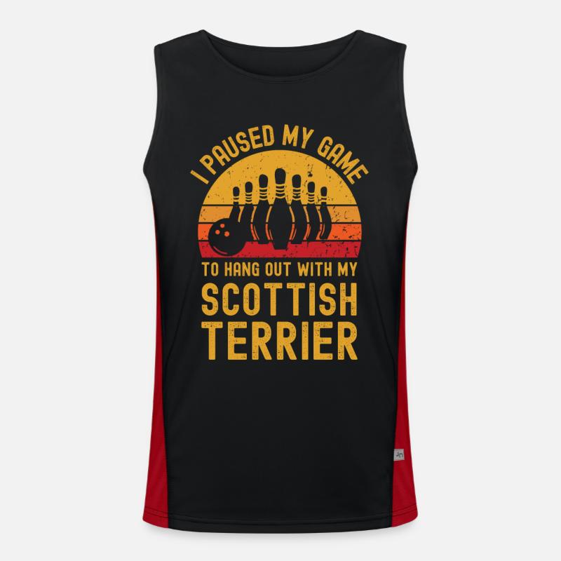 Bowling et Scottish-Terrier Débardeur respirant contrasté Homme 