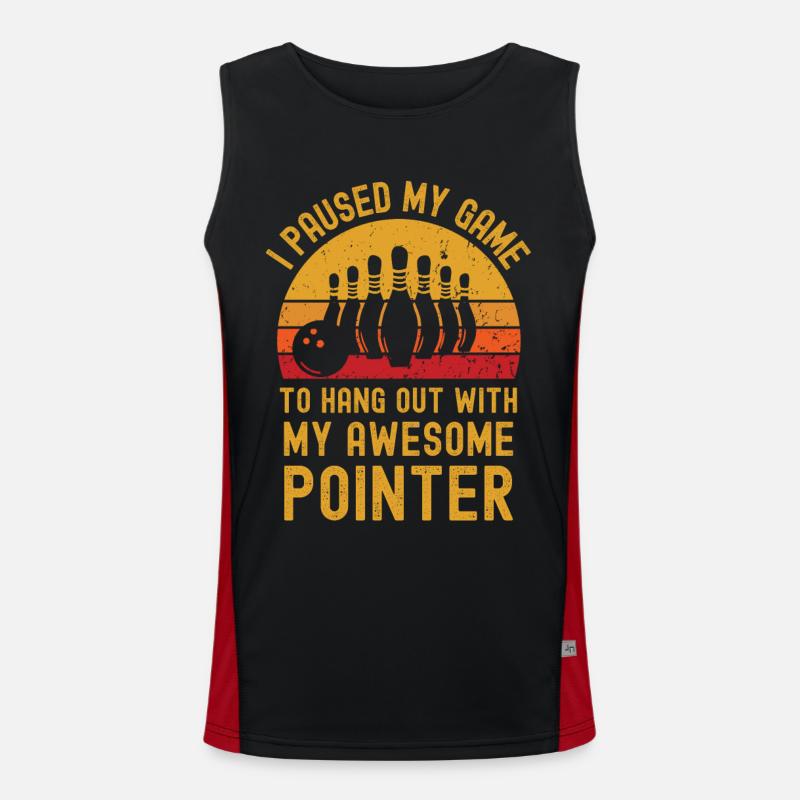 Bowling and Pointer Men's Functional Contrast Tank Top 