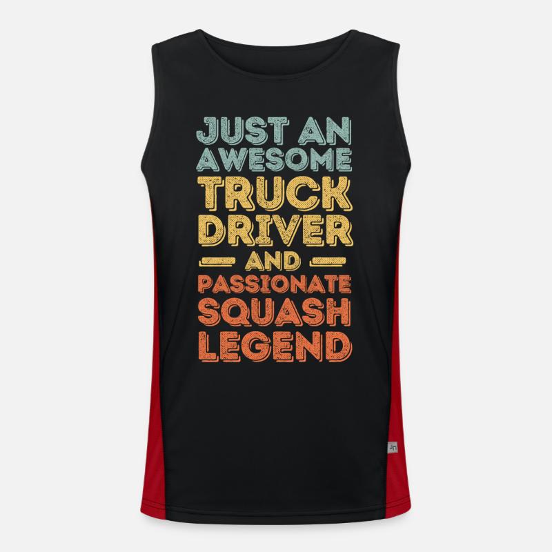 Truck Driver Squash retro Men's Functional Contrast Tank Top 