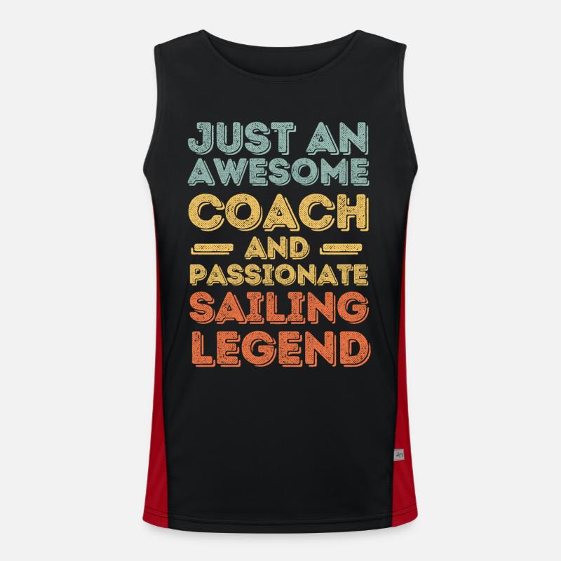 Trainer Segeln retro Funktionelles Kontrast-Tank Top für Männer 