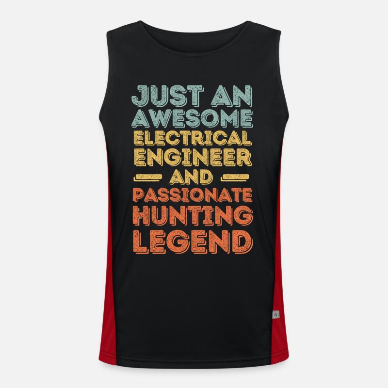 Electrical engineer chasing retro Men's Functional Contrast Tank Top 