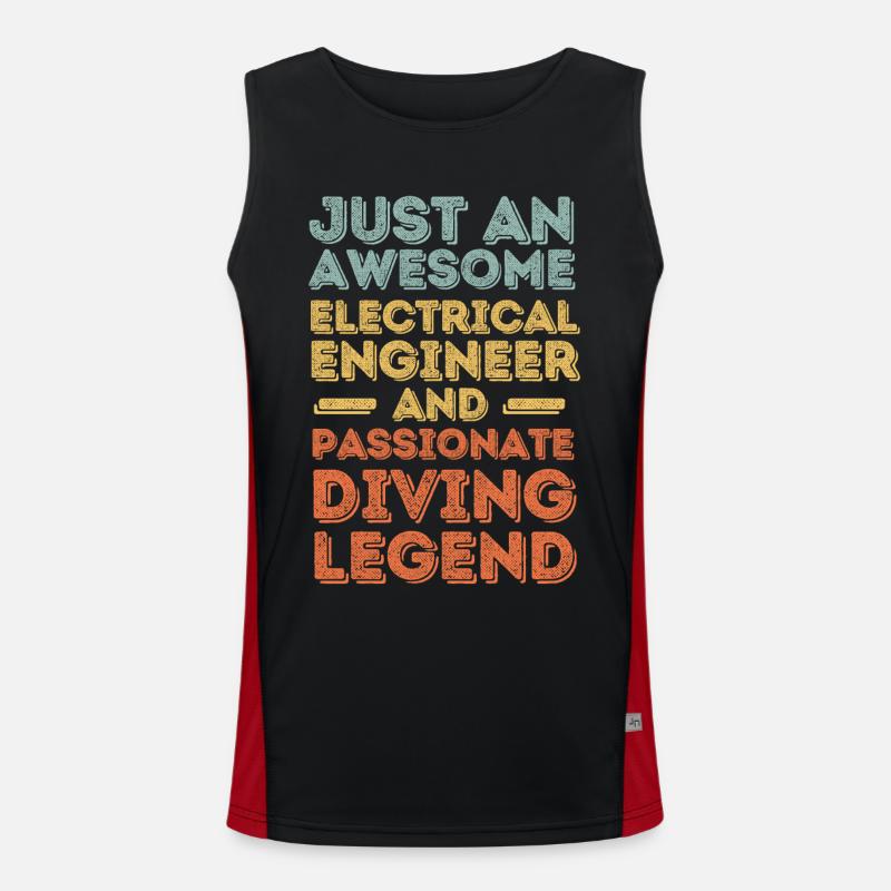 Electrical Engineer Diving retro Men's Functional Contrast Tank Top 