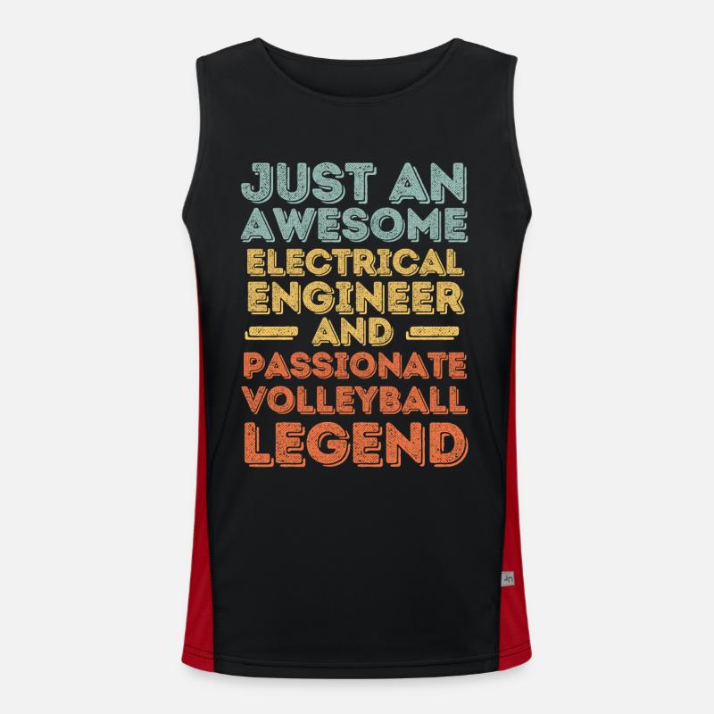 Electrical Engineer Volleyball retro Men's Functional Contrast Tank Top 