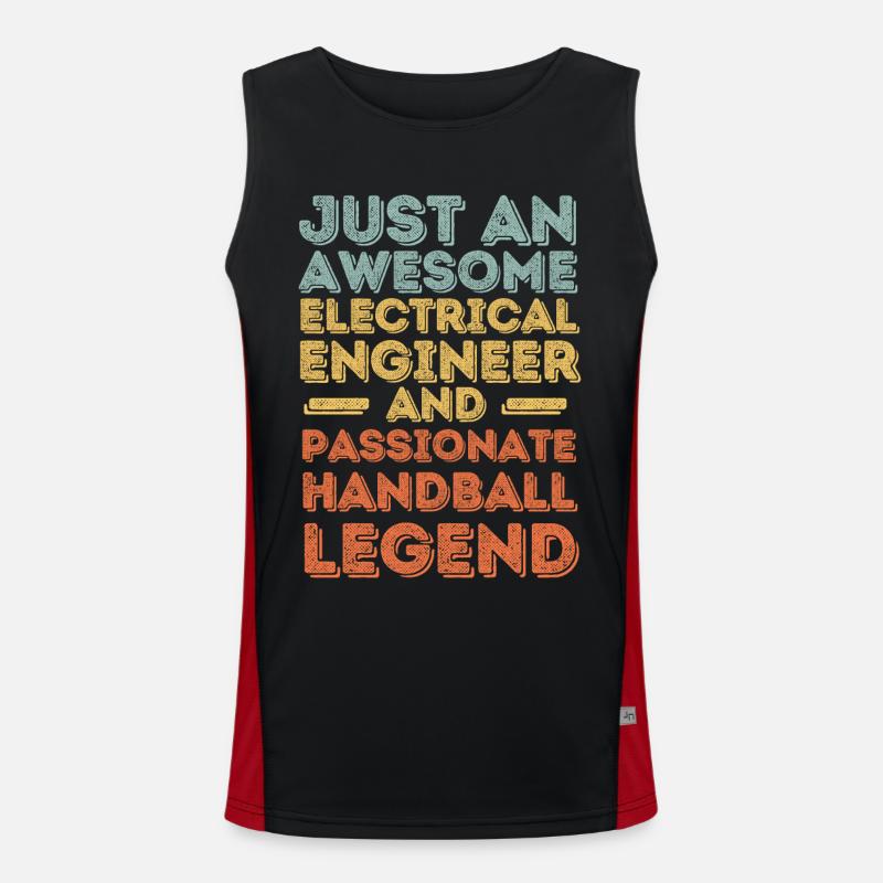 Electrical engineer handball retro Men's Functional Contrast Tank Top 