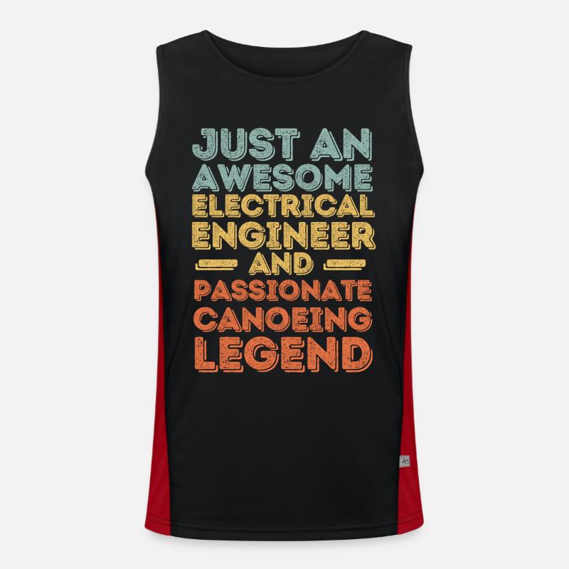 Electrical engineer canoe retro Men's Functional Contrast Tank Top 